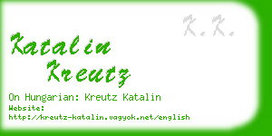 katalin kreutz business card